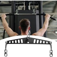Übungsadapter für Kraftstation (38cm Schwarz) - Wand- & Türmontage für Latzug, Rudern, Fitness - Stahlseil Connector für Home Gym Training von DPZO