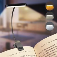 USB-C Buchlampe mit Klemme - Leselampe mit Stufenlos Dimmer & 3 Farbtemperaturen - 360° Flexibler Schwanenhals - Augenfreundliche LED Leselicht für USB-C Buchlampe mit Klemme - Leselampe mit Stufenlos Dimmer & 3 Farbtemperaturen - 360° Flexibler Schwanenhals - Augenfreundliche LED Leselicht für von DPZO