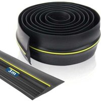 Universelle Garagentor-Schwellendichtung, Gummi-Garagentordichtung, Garagentordichtung, wetterfeste Bodendichtung (3 m, Schwarz) – INHHUB von DPZO