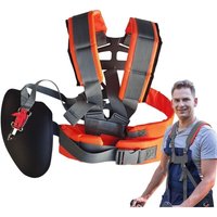 【Universeller Trimmergurt】Doppelschulter-Gurt aus Nylon für Rasenmäher & Freischneider • Verstellbarer Bauchtragegurt • Ergonomische Entlastung von DPZO