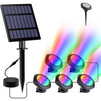 Unterwasser Spot LED Scheinwerfer IP68 - 16 Farben RGB Solar Teichlampe mit Fernbedienung - Wasserdichte Beleuchtung für Gartenteich, Springbrunnen, Unterwasser Spot LED Scheinwerfer IP68 - 16 Farben RGB Solar Teichlampe mit Fernbedienung - Wasserdichte Beleuchtung für Gartenteich, Springbrunnen, von DPZO