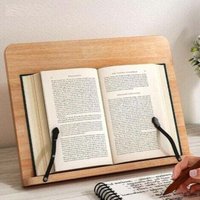 Verstellbarer Leseständer aus Holz, klappbarer Buchhalter, Tablet-Ständer, Schreibtisch-Organizer für das Arbeitszimmer zu Hause, --INHHUB von DPZO