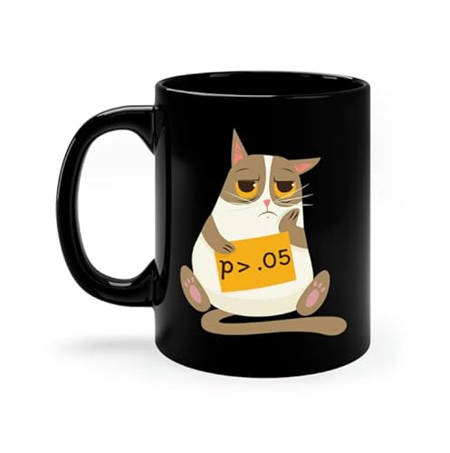 DPgUfPV Lustige Datenanalysten-Tasse, Datenwissenschaft, Daten, Nerd, Statistiken, Witz, traurige Katze, Datenwissenschaftler, Geschenk, Ingenieur, lustiger Geek-Verhaltensanalysator (425 ml) von DPgUfPV