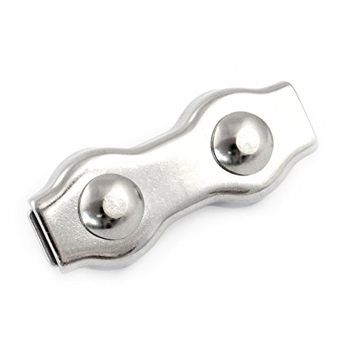 100 x SEILKLEMME DUPLEX EDELSTAHL 8mm Drahtseil Klemmen VA Klemme Niro Nirosta V4Aklemme Stahlseil Seil Draht Stahl Drahtseil Klemmen VA Klemme Niro Nirosta V4A von DQ-PP
