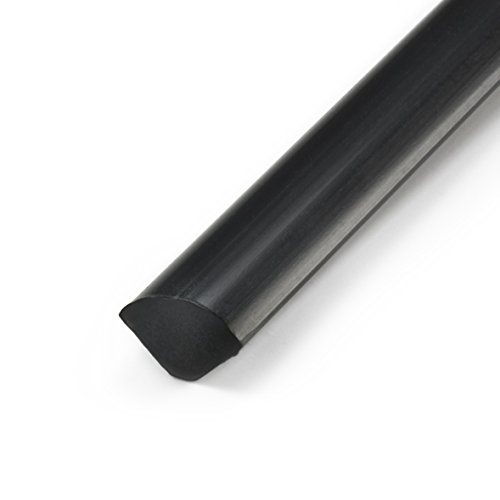 10m DQ-PP PVC VIERTELSTAB | Schwarz | 13mm x 13mm | 4 x 2,5m | Kunstoff Winkelprofil von DQ-PP