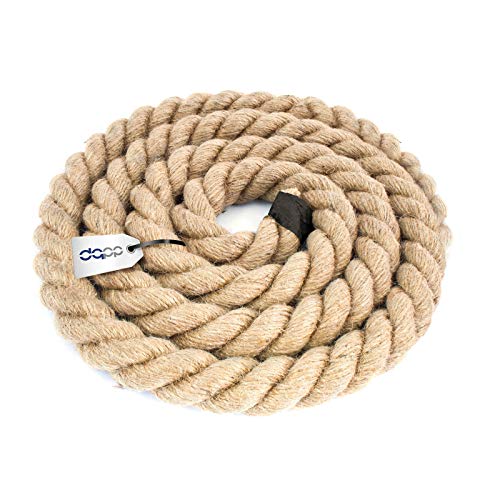 DQ-PP JUTESEIL | 15m | 40mm stark | Kordel Natur Braun Naturfasern | Jutekordel| Deko Seil | Dekokordel | DIY Dekoration | Makramee | Garten Jute Tau Seil Tauwerk Tauziehen Handlauf von DQ-PP