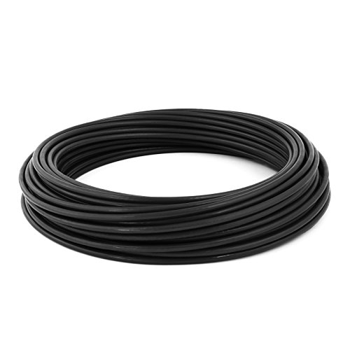 200m DRAHTSEIL in PVC 1/2mm SCHWARZ verzinkt Stahlseil Seil Draht Stahl von DQ-PP