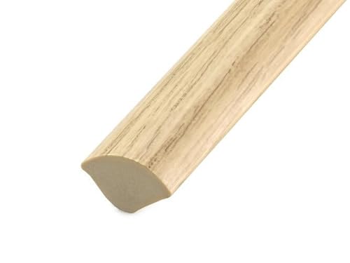 20m DQ-PP PVC VIERTELSTAB | Eiche Klassische | 13mm x 13mm | 8 x 2,5m | Kunstoff Winkelprofil von DQ-PP