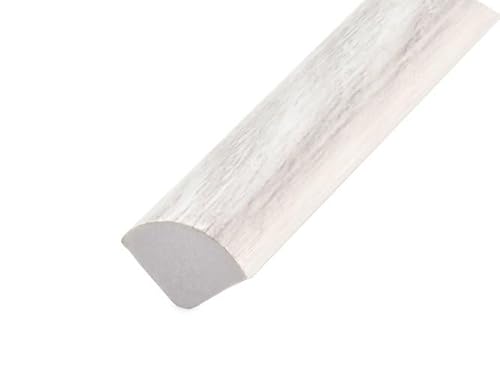 20m DQ-PP PVC VIERTELSTAB | Kaukasische Esche | 13mm x 13mm | 8 x 2,5m | Kunstoff Winkelprofil von DQ-PP