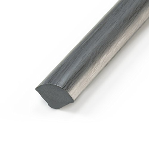 30m DQ-PP PVC VIERTELSTAB | Grau | 13mm x 13mm | 12 x 2,5m | Kunstoff Winkelprofil von DQ-PP