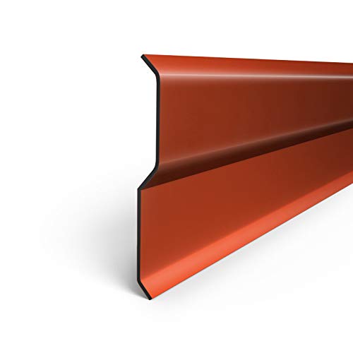 Aluminiumblech Wandanschlussleiste Wandanschlussschiene 1 Meter Farbe ZIEGEL von DQ-PP