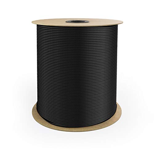 DQ-PP POLYPROPYLENSEIL | 3mm | 25m | SCHWARZ | Traglast bis 123 kg Flechtleine Textilseil Leine Schnur Rope Kordel Kunststoffseil geflochten von DQ-PP