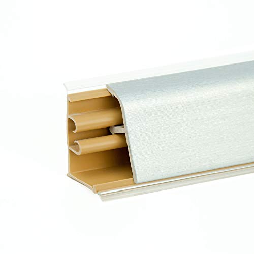 DQ-PP 1,5m WINKELLEISTE | Aluminium satin | 37 x 24mm | PVC | GRATIS Schrauben | Küchenleiste Arbeitsplatte Abschlussleiste Leiste Küche Küchenabschlussleiste Wandabschlussleiste Tischplattenleisten von DQ-PP