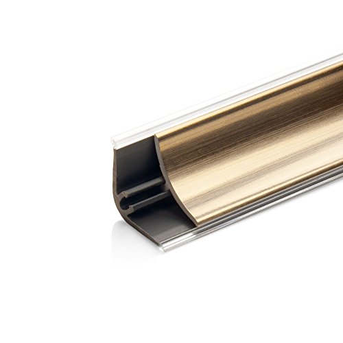 DQ-PP 1,5m WINKELLEISTE | Chrom | 13 x 13mm | PVC | Küchenleiste Arbeitsplatte Abschlussleiste Küchenabschlussleiste Wandabschlussleiste Tischplattenleiste von DQ-PP
