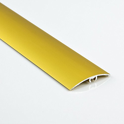 [DQ-PP] 1 x ALU PROFIL Übergangsprofil 40mm eingedrückt Farbe: gold, Länge: 90cm Dehnungsprofil Teppichschiene Schweller Laminat Parkett NEU von DQ-PP