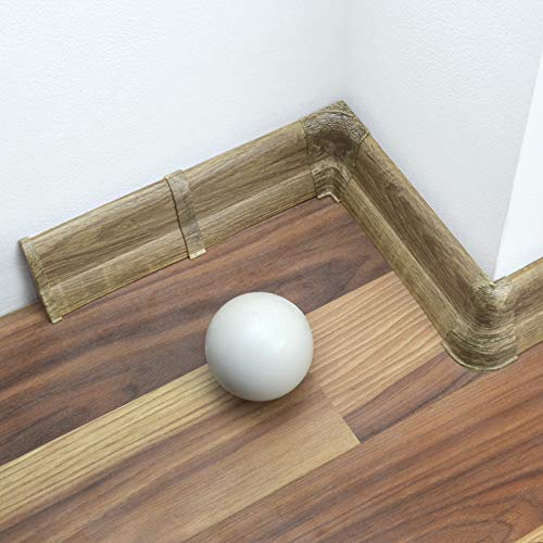 [DQ-PP] 100 Meter Sockelleisten 62mm PVC Eiche Spinell Laminatleisten Fussleisten aus Kunststoff PVC Laminat Dekore von DQ-PP