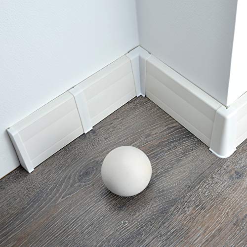 [DQ-PP] 16 Meter Sockelleisten 75mm PVC Weiß Laminatleisten Fussleisten aus Kunststoff PVC Laminat Dekore Fußleisten von DQ-PP