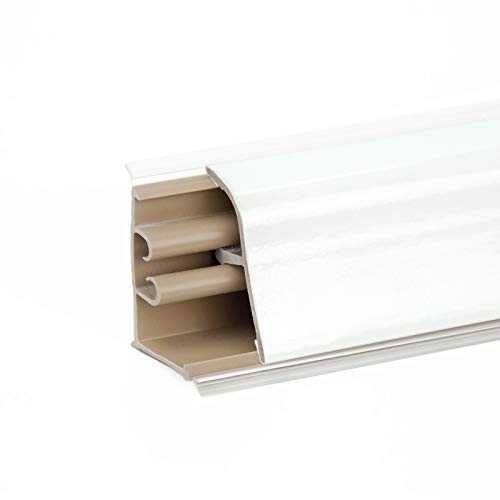 DQ-PP 3m (2m + 1m) WINKELLEISTE | Weiss | 37 x 24mm | PVC | GRATIS Schrauben | Küchenleiste Arbeitsplatte Abschlussleiste Leiste Küche Küchenabschlussleiste Wandabschlussleiste von DQ-PP