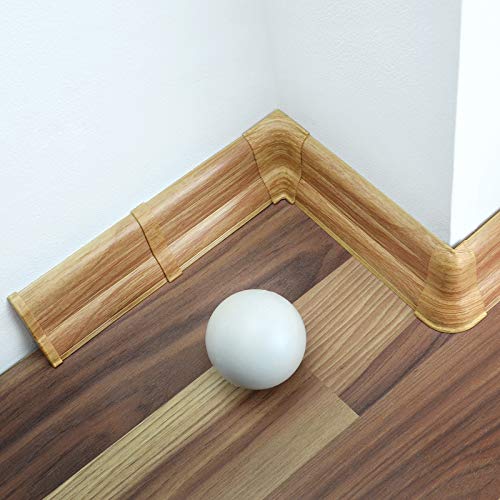 [DQ-PP] 30 Meter Sockelleisten 62mm PVC Eiche Nord Laminatleisten Fussleisten aus Kunststoff PVC Laminat Dekore von DQ-PP