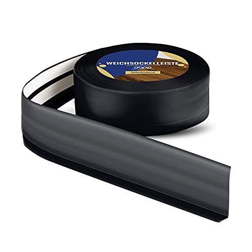 DQ-PP WEICHSOCKELLEISTE | 5m | schwarz | 50x15mm | PVC | selbstklebend | Knickwinkel Fussleisten Gummileiste Sockelleiste Winkelprofil Abschlussleiste Bodenleiste DQ-PP WEICHSOCKELLEISTE | 5m | schwarz | 50x15mm | PVC | selbstklebend | Knickwinkel Fussleisten Gummileiste Sockelleiste Winkelprofil Abschlussleiste Bodenleiste von DQ-PP