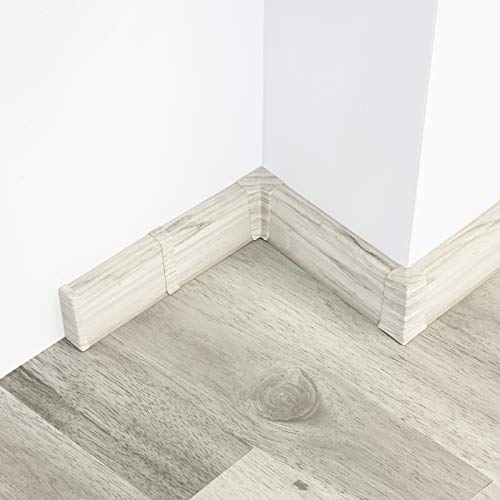 [DQ-PP] 70 Meter Sockelleisten 55mm PVC Eiche Darwen Laminatleisten Fussleisten aus Kunststoff PVC Laminat Dekore Fußleisten von DQ-PP