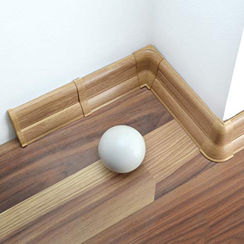 [DQ-PP] 70 Meter Sockelleisten 62mm PVC Eiche alt Laminatleisten Fussleisten aus Kunststoff PVC Laminat Dekore von DQ-PP