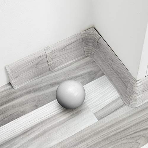 [DQ-PP] 80 Meter Sockelleisten 62mm PVC Eiche Chillout Laminatleisten Fussleisten aus Kunststoff PVC Laminat Dekore von DQ-PP
