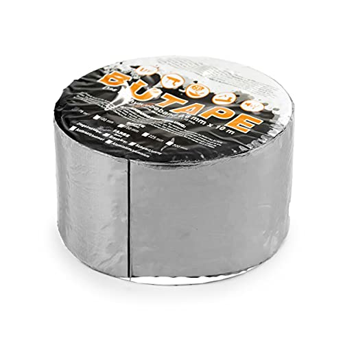 DQ-PP Dachdeckerband 100mm | 2 Rollen (20 Meter) | Farbe Aluminium | Abdichtband | Reparaturband | selbstklebendes | Dachband | Deckerband | Band | Dachreparaturband von DQ-PP