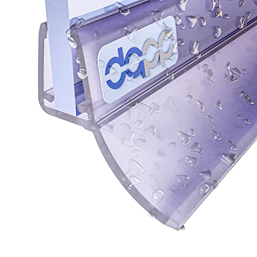 DQ-PP Duschdichtung 100cm | Dichtung für 6mm – 8mm Glastür Stärke | UK12 | Wasserablaufprofil Wasserabweisprofil | Duschkabinen Duschabdichtung Duschwand | Ersatzteile für Duschkabine | Transparent von DQ-PP