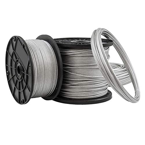 DQ-PP | GALVANISED WIRE ROPE | 4 milimeters | 140 meters | 6x7 strand | weaved steel cable | zinced metal cord von DQ-PP