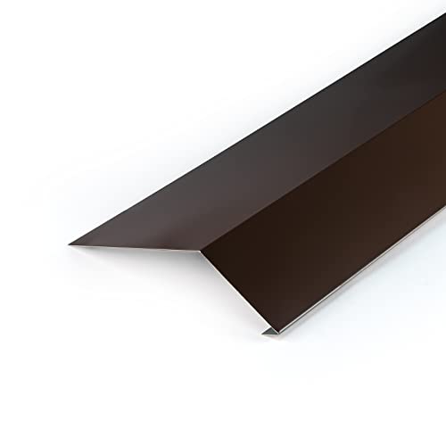 DQ-PP Rinneneinhang | 20 m (10 x 2 m) | Braun | RAL 8017 | 120 mm x 70 mm | Aluminium Traufblech | Obere Rinnenleiste | Für Dachrinnen, Regenrinnen | für jede Art von Dach | Schokoladen-braun von DQ-PP