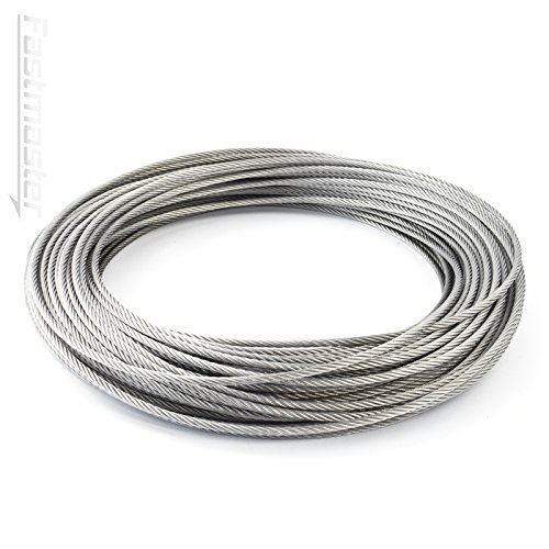 DQ-PP STAHLSEIL | 6mm | 20m | Edelstahl INOX | 7x19 weich | Drahtseil für Rankhilfe Rostfrei Seil Stahl Draht Forstseil Windenseil Spannseil Geländerseil DQ-PP STAHLSEIL | 6mm | 20m | Edelstahl INOX | 7x19 weich | Drahtseil für Rankhilfe Rostfrei Seil Stahl Draht Forstseil Windenseil Spannseil Geländerseil von DQ-PP