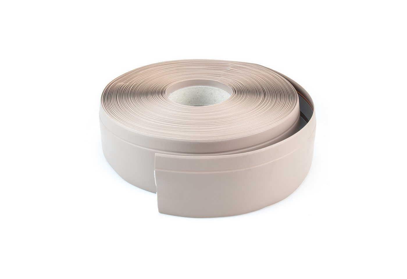 DQ-PP Sockelleiste DQ-PP WEICHSOCKELLEISTE 100m (4x25m) 50x15mm,selbstklebend,Gummileiste, PCV, Sockelleiste, Abschlussleiste, Bodenleiste, Winkelprofil von DQ-PP