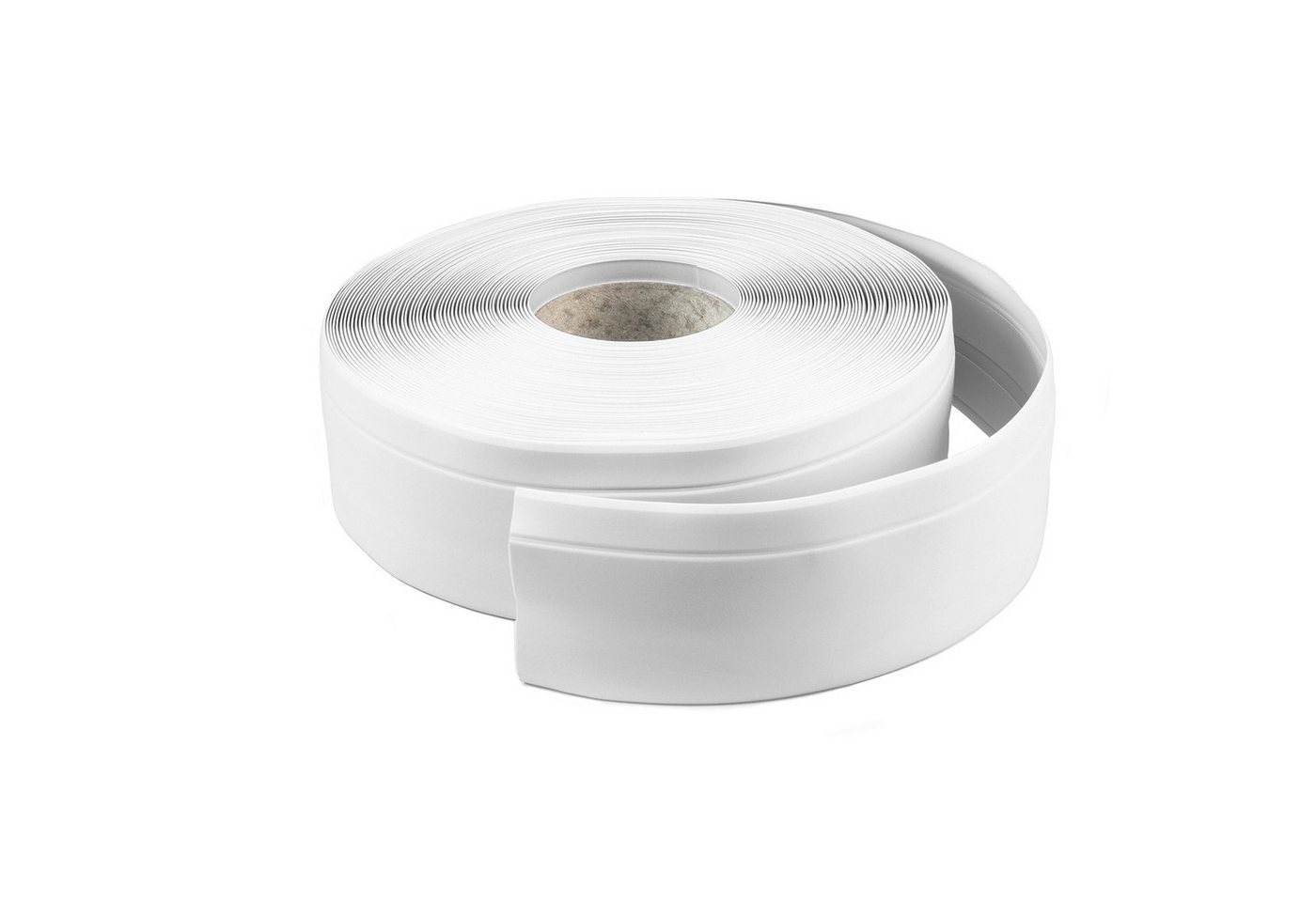 DQ-PP Sockelleiste DQ-PP WEICHSOCKELLEISTE 20m, 50x15mm, selbstklebend, Gummileiste, PCV, Sockelleiste, Abschlussleiste, Bodenleiste, Winkelprofil von DQ-PP