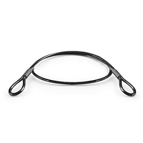 DQ-PP Stahlseil ummantelt mit Ösen | Länge: 0,3 m / 30 cm | Stärke: 2,5 mm / 5 mm | Farbe: Schwarz | Stahlkabel mit Schlaufen Schlaufseil | Diebstahlsicherung für Gartenmöbel, Fahrrad DQ-PP Stahlseil ummantelt mit Ösen | Länge: 0,3 m / 30 cm | Stärke: 2,5 mm / 5 mm | Farbe: Schwarz | Stahlkabel mit Schlaufen Schlaufseil | Diebstahlsicherung für Gartenmöbel, Fahrrad von DQ-PP