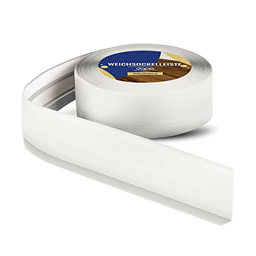 DQ-PP WEICHSOCKELLEISTE | 15m | grau | 50x15mm | PVC | selbstklebend | Knickwinkel Fussleisten Gummileiste Sockelleiste Winkelprofil Abschlussleiste Bodenleiste von DQ-PP