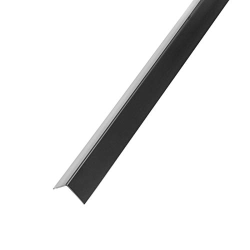 DQ-PP WINKELPROFIL | 10x10mm | 20m (20x 1m) | Farbe: Schwarz | Material: PVC | Kunststoff Winkelleiste | Außenecke Kantenschutz Wand L Profil Eckprofil Kunststoffwinkel von DQ-PP