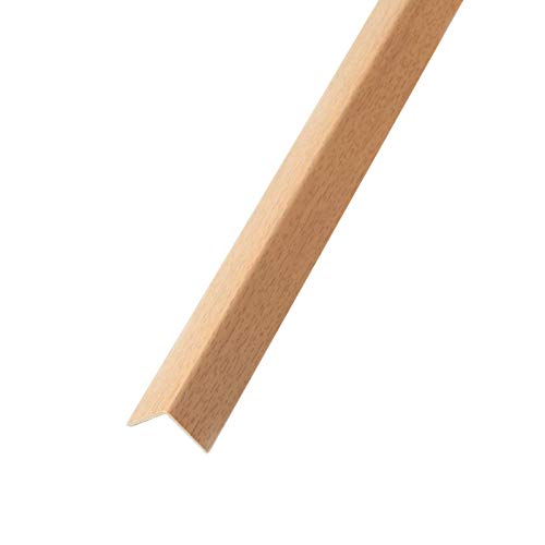 DQ-PP WINKELPROFIL | 25x25mm | 80m (80x 1m) | Farbe: Buche | Material: PVC | Kunststoff Winkelleiste | Außenecke Kantenschutz Wand L Profil Eckprofil Kunststoffwinkel von DQ-PP