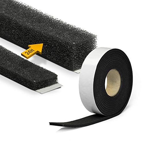 Kompriband 40x6mm -> 40x30mm - 5,6 Meter Moosgummi Dichtband PU Schaum Quellband Fugendichtband selbstklebendes Fensterdichtband Komprimierband Dichtungsband | DQ-PP | Kompriband 40x6mm -> 40x30mm - 5,6 Meter Moosgummi Dichtband PU Schaum Quellband Fugendichtband selbstklebendes Fensterdichtband Komprimierband Dichtungsband | DQ-PP | von DQ-PP