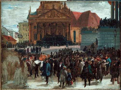DQCJIYIGL Bekannt Leinwand Drucken Poster Bilder Leinwand Aufbahrung March Fallen von Adolph Menzel Wand Bilder Dekoration für Office Home Decor 60x90cm von DQCJIYIGL
