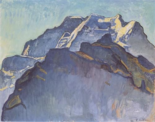 DQCJIYIGL Bekannt Leinwand Drucken Poster Bilder Leinwand Jungfraumassiv und schwarzmönch von ferdinand Hodler Wand Bilder Dekoration für Office Home Decor 60x90cm von DQCJIYIGL