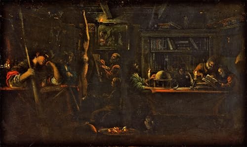 DQCJIYIGL Bekannt Leinwand Drucken Poster Bilder Leinwand Minerva als Patronin der Künste und Wissenschaften von Elsheimer Wand Bilder Dekoration für Office Home Decor 60x90cm von DQCJIYIGL