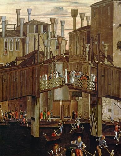DQCJIYIGL Bekannt Leinwand Drucken Poster Bilder Leinwand das Wunder des Heiligen Kreuzes von Vittore Carpaccio Wand Bilder Dekoration für Office Home Decor 60x90cm von DQCJIYIGL