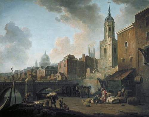 DQCJIYIGL Bekannt Poster Wandbilder Dekoration Wandbild Fresh Wharf in der Nähe der London Bridge von William Marlow Leinwand Drucke für Wanddekoration 60x90cm von DQCJIYIGL