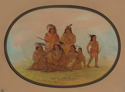 DQCJIYIGL Bekannt Poster Wandbilder Dekoration Wandbild Gefangene der Seminolee-Indianer in Fort Moultrie von George Catlin Leinwand Drucke für Wanddekoration 60x90cm von DQCJIYIGL