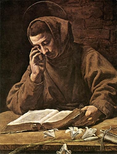DQCJIYIGL Bekannt Poster Wandbilder Dekoration Wandbild Lesung des hl. Antonius von marcantonio bassetti Leinwand Drucke für Wanddekoration 60x90cm von DQCJIYIGL
