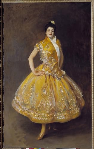 DQCJIYIGL Bekannt Poster Wandbilder Dekoration Wandbild Porträt der spanischen Tänzerin Carmencita Gemälde von john singer sargent Leinwand Drucke für Wanddekoration 60x90cm von DQCJIYIGL