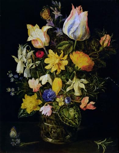 DQCJIYIGL Berühmte Gemälde HD Leinwanddruck Graffti Kunst Poster Blumenvase von jan dem älteren Brueghel Kunst Porträt für Schlafzimmer Home Decor 60x90cm von DQCJIYIGL
