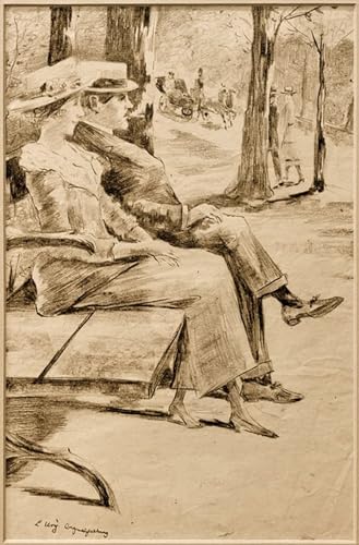 DQCJIYIGL Berühmte Gemälde HD Leinwanddruck Graffti Kunst Poster Dame und rauchender Herr auf einer Bank im Tiergarten von Lesser Ury Kunst Porträt für Schlafzimmer Home Decor 60x90cm DQCJIYIGL Berühmte Gemälde HD Leinwanddruck Graffti Kunst Poster Dame und rauchender Herr auf einer Bank im Tiergarten von Lesser Ury Kunst Porträt für Schlafzimmer Home Decor 60x90cm von DQCJIYIGL