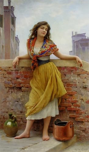 DQCJIYIGL Berühmte Gemälde HD Leinwanddruck Graffti Kunst Poster Der wasserträger von eugene de blaas Kunst Porträt für Schlafzimmer Home Decor 60x90cm von DQCJIYIGL